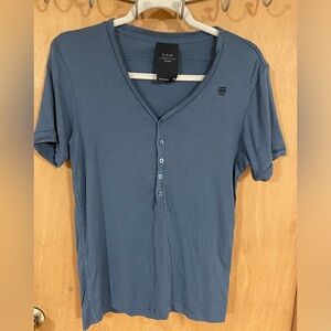 #135- G STAR RAW- short sleeve Henley